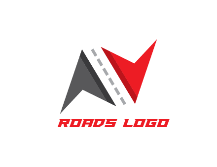 arrows with dotted line in between forming road