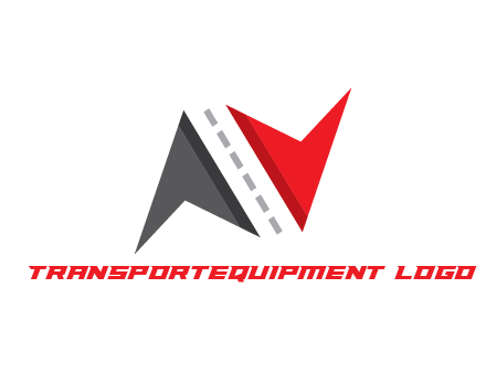 arrows with dotted line in between forming road