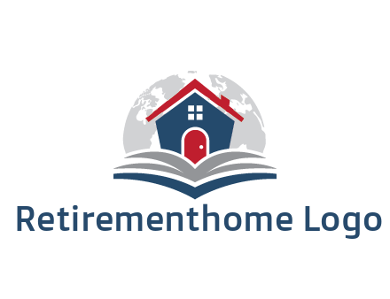 globe behind house with book