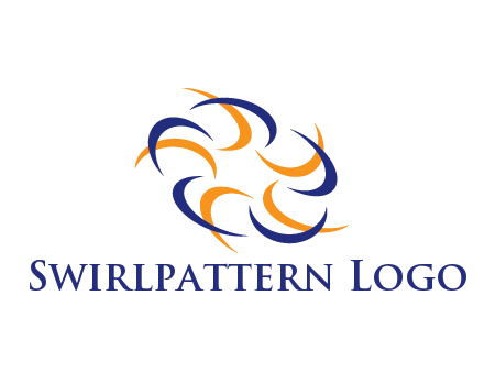 rotating swooshes pattern 