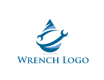 water droplet with swoosh wrenches