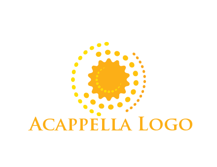 abstract sun with dotted pattern