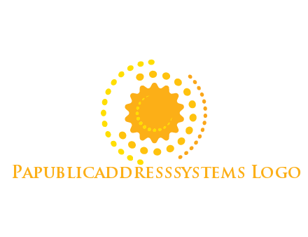 abstract sun with dotted pattern