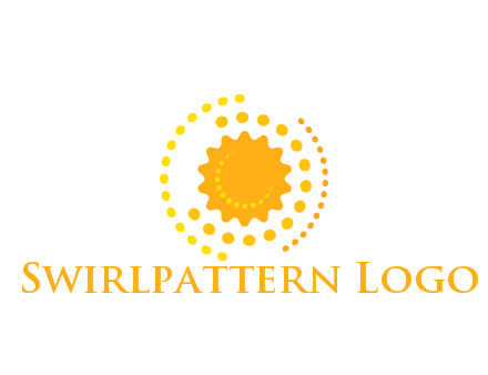 abstract sun with dotted pattern