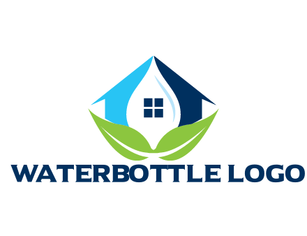 negative spacing water droplet in house with leaves