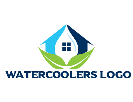 negative spacing water droplet in house with leaves