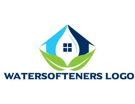 negative spacing water droplet in house with leaves