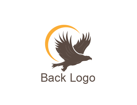 eagle silhouette with crescent