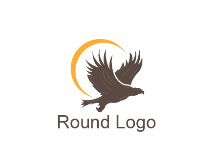 eagle silhouette with crescent
