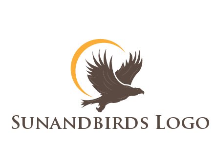 eagle silhouette with crescent