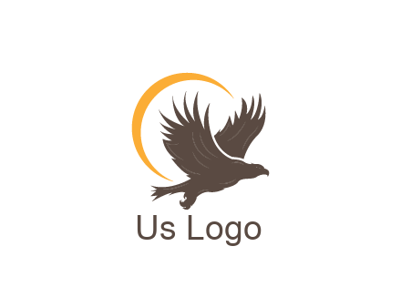 eagle silhouette with crescent