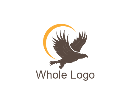 eagle silhouette with crescent