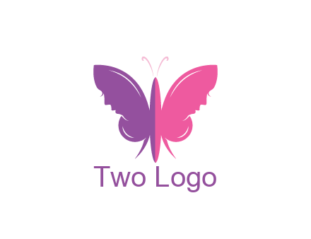 two toned abstract butterfly