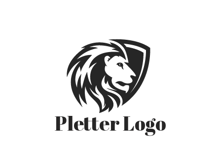 shield behind lion head