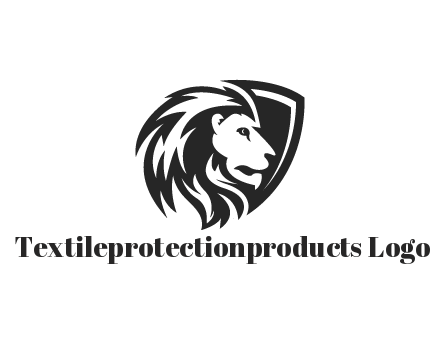 shield behind lion head