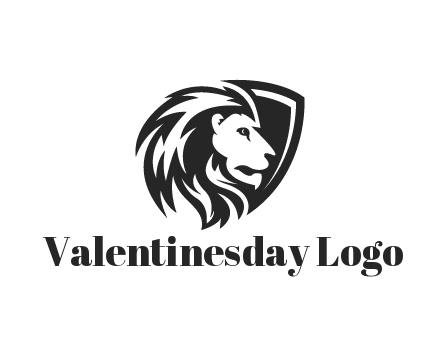 shield behind lion head