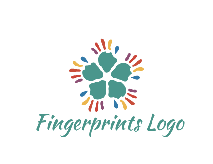 abstract hand rotating forming flower