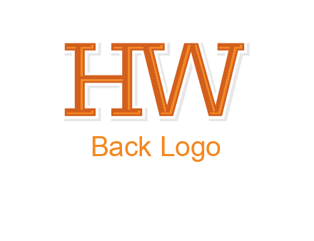 letter HW joined together