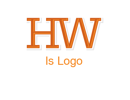 letter HW joined together