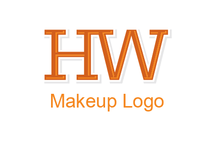 letter HW joined together