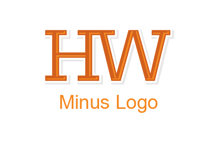 letter HW joined together