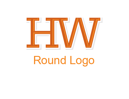 letter HW joined together