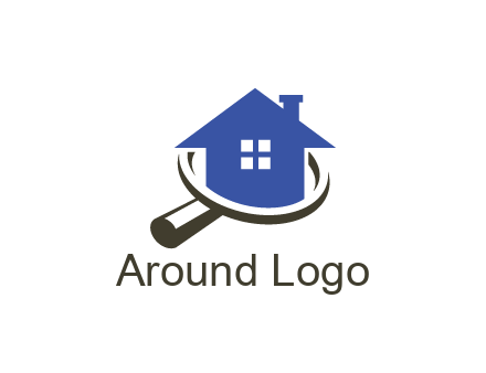 house in magnifying glass