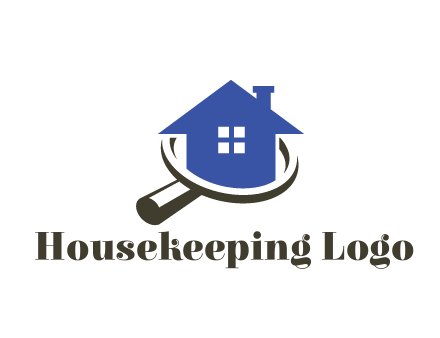 house in magnifying glass