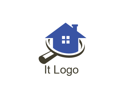 house in magnifying glass