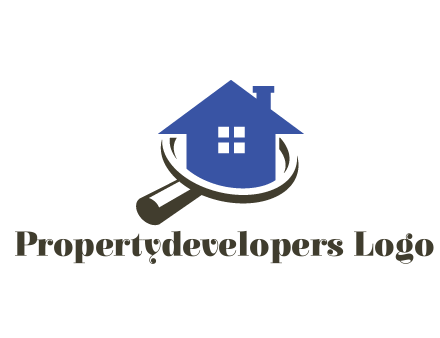 house in magnifying glass