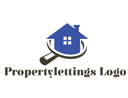 house in magnifying glass