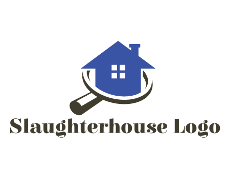 house in magnifying glass