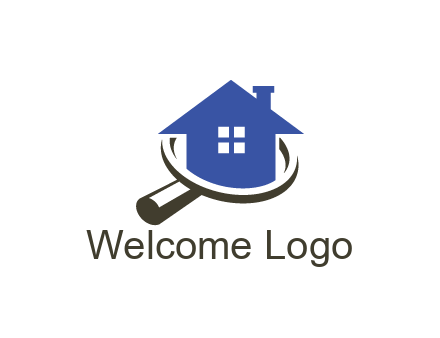 house in magnifying glass