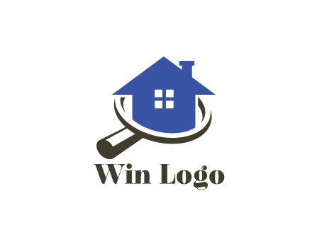 house in magnifying glass
