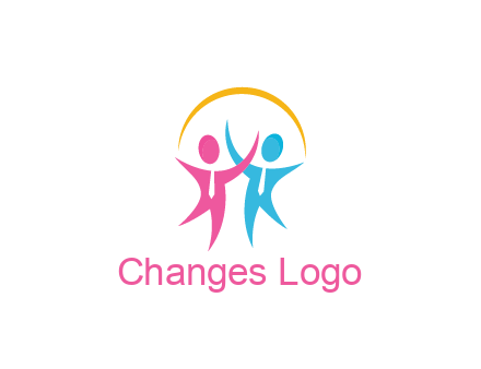 people icon with tie and swoosh