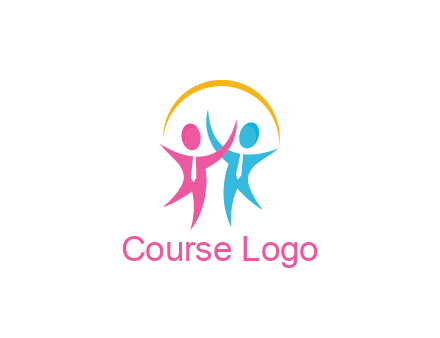 people icon with tie and swoosh