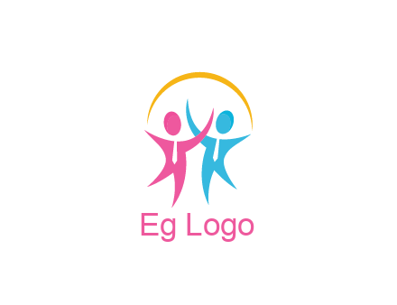 people icon with tie and swoosh