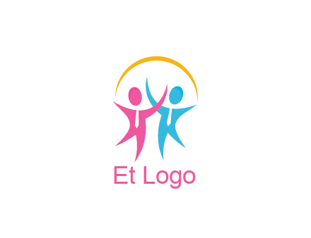 people icon with tie and swoosh