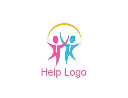 people icon with tie and swoosh