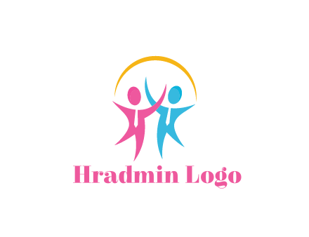 people icon with tie and swoosh