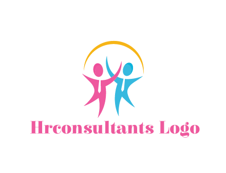 people icon with tie and swoosh