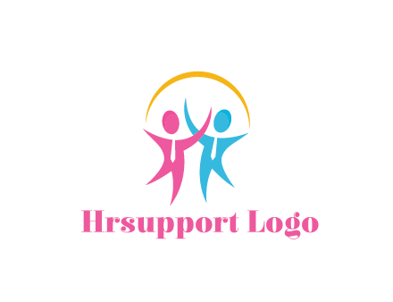 people icon with tie and swoosh