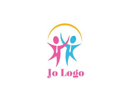 people icon with tie and swoosh