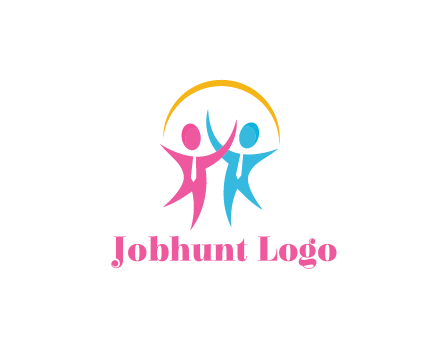 people icon with tie and swoosh