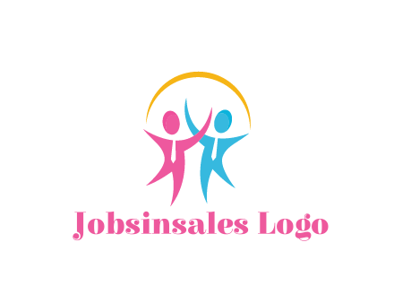 people icon with tie and swoosh