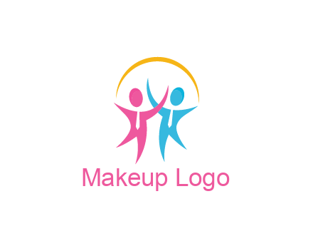 people icon with tie and swoosh