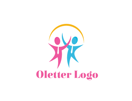 people icon with tie and swoosh