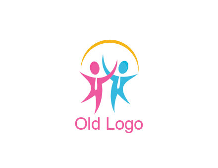 people icon with tie and swoosh