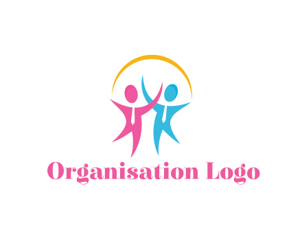 people icon with tie and swoosh