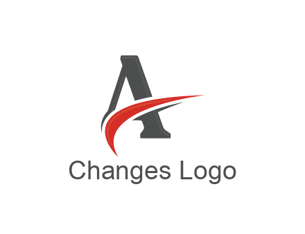 swoosh in letter A